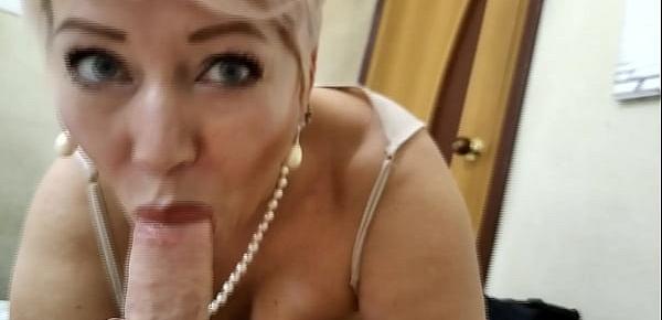  My girl is a sweet mature cocksucker with big tits!